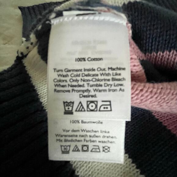 Eddie Bauer Striped Crew Neck Cotton Sweater Women's M | Pink, Blue, Cream | EUC - Picture 5 of 10